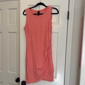 bobi Coral Sleeveless Midi Dress